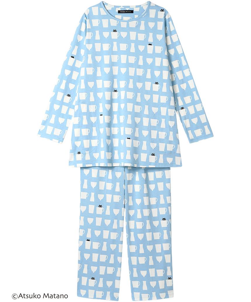 ATSUKOMATANO パジャマ（ＨＤＸ５４７） サックス L(LXV)