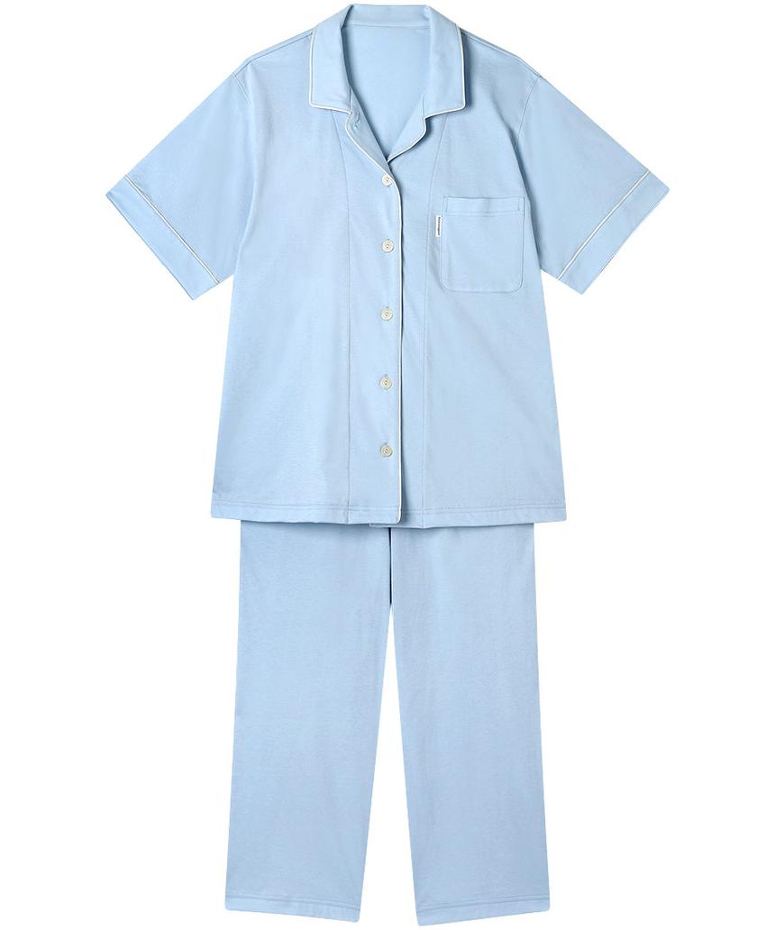 新品タグ付き 高級 春夏 睡眠科学 パジャマ ルームウェア  ボーダー 吸水速乾 パジャマ（YDT140） （ルームウェア）｜睡眠科学
