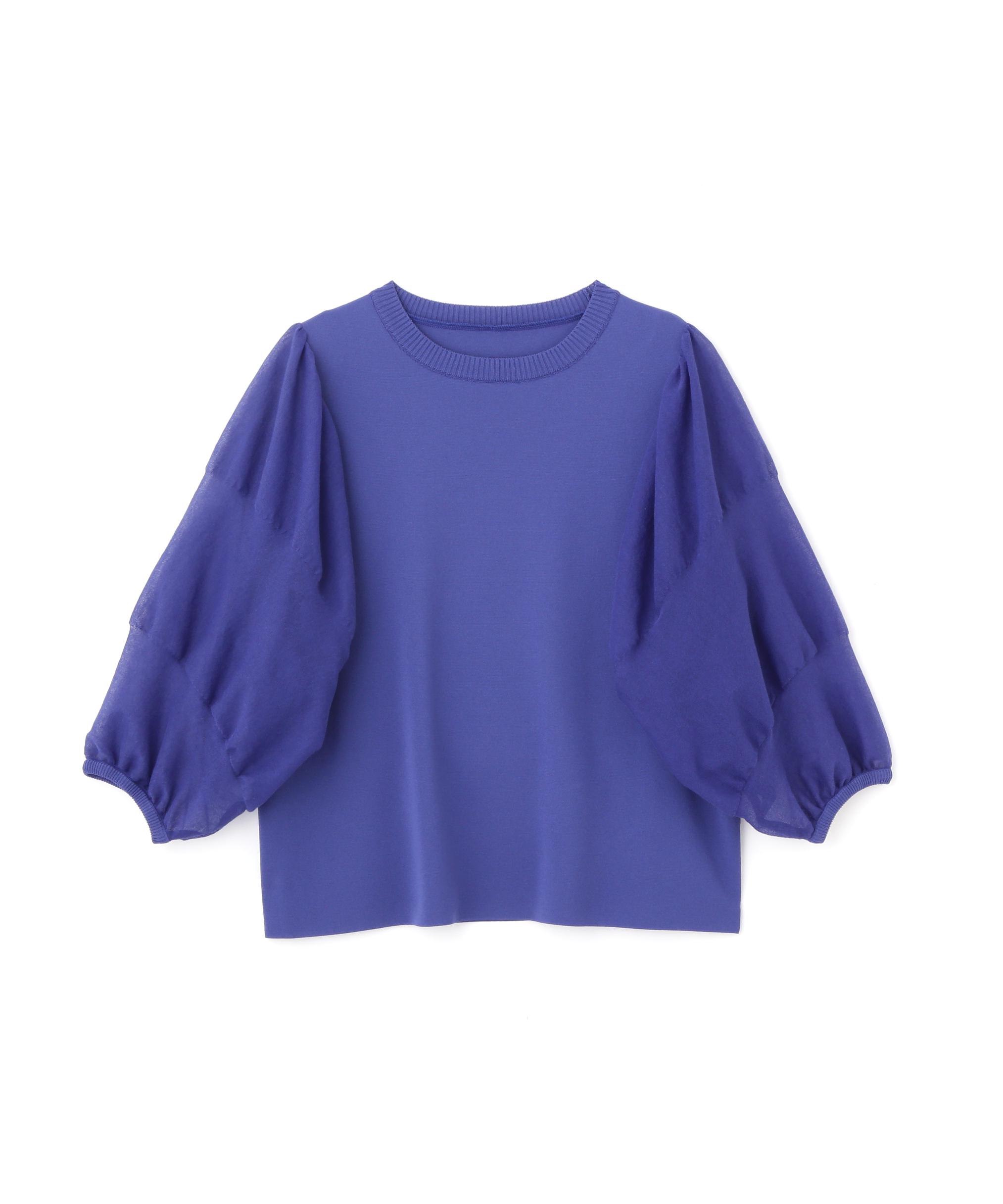 ADORE シアースリーブニット ブルー 38 ADORE シアースリーブニット ブルー 38