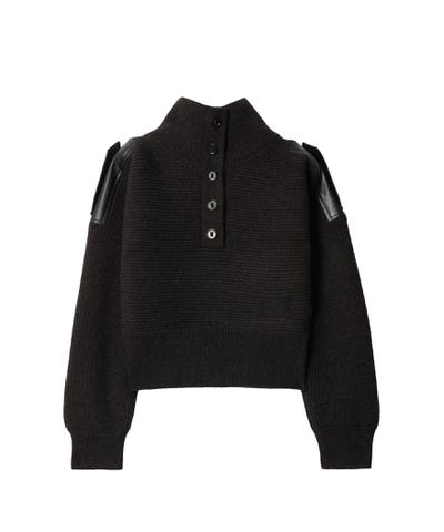 ウール ハーフボタン セーター