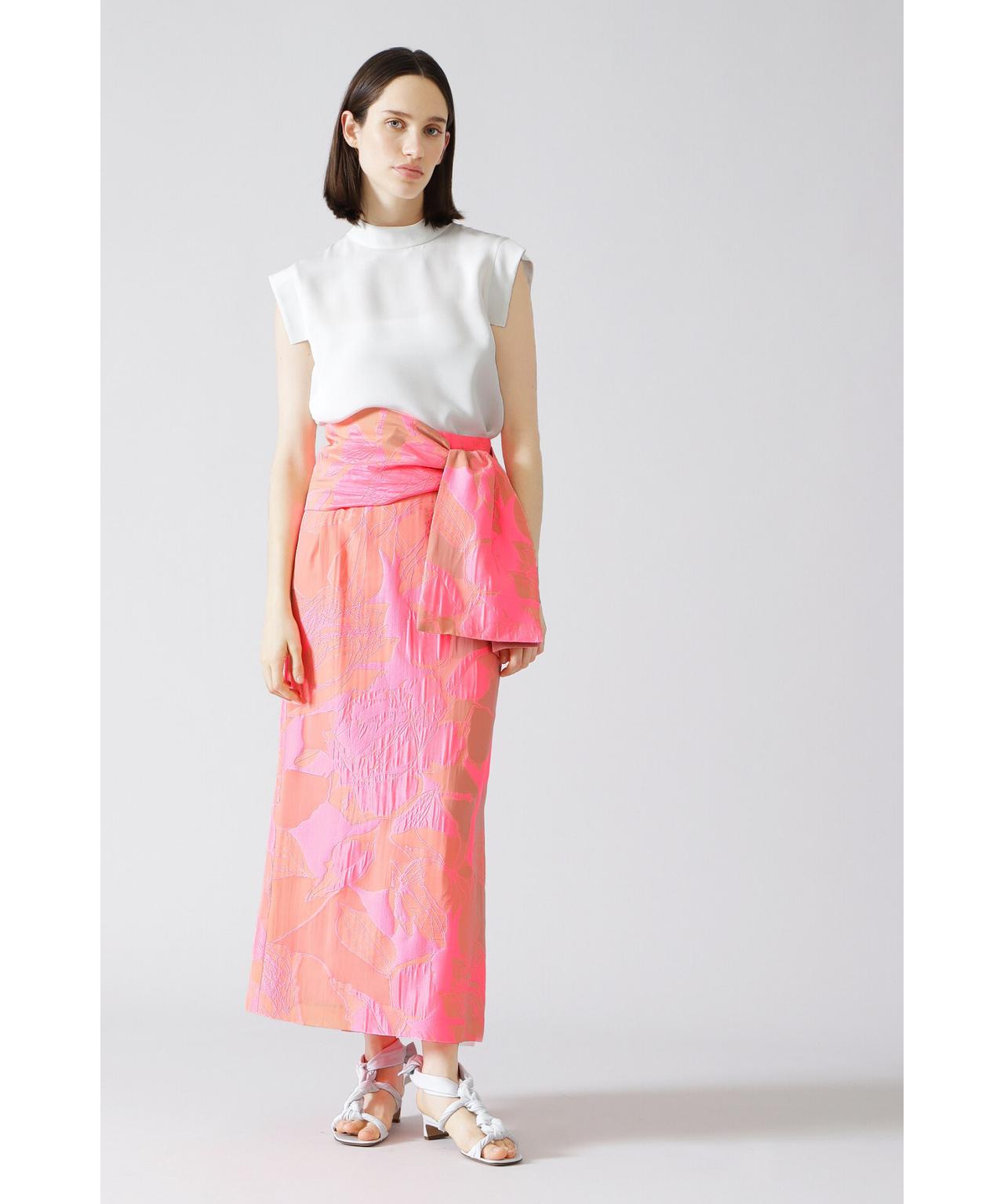 ADORE 「BLACK LABEL」ネオンジャガードマキシタイトスカート ピンク 36 ADORE 「BLACK LABEL」ネオンジャガードマキシタイトスカート ピンク 36