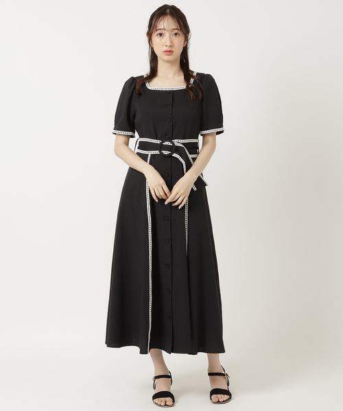 はしごレース配色ワンピース(O10534867)｜阪急百貨店公式通販サイト  