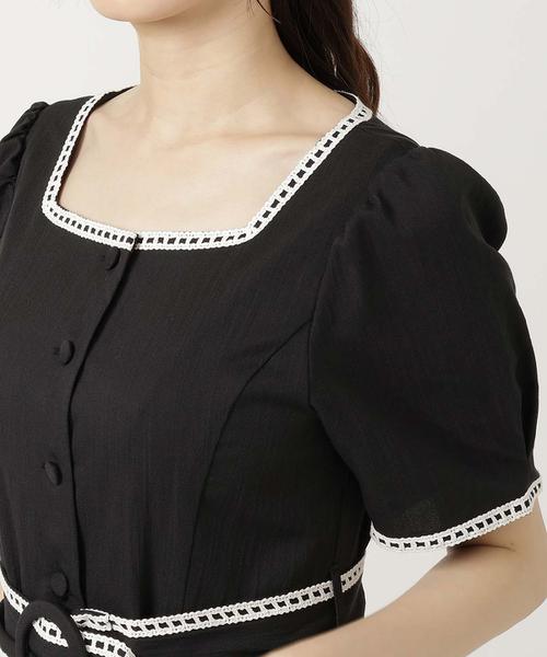 はしごレース配色ワンピース(O10534867)｜阪急百貨店公式通販サイト  