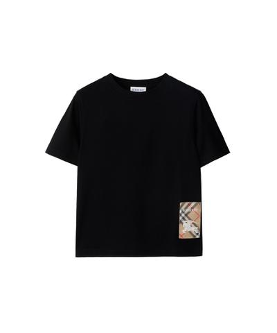 チェックラベル コットンTシャツ