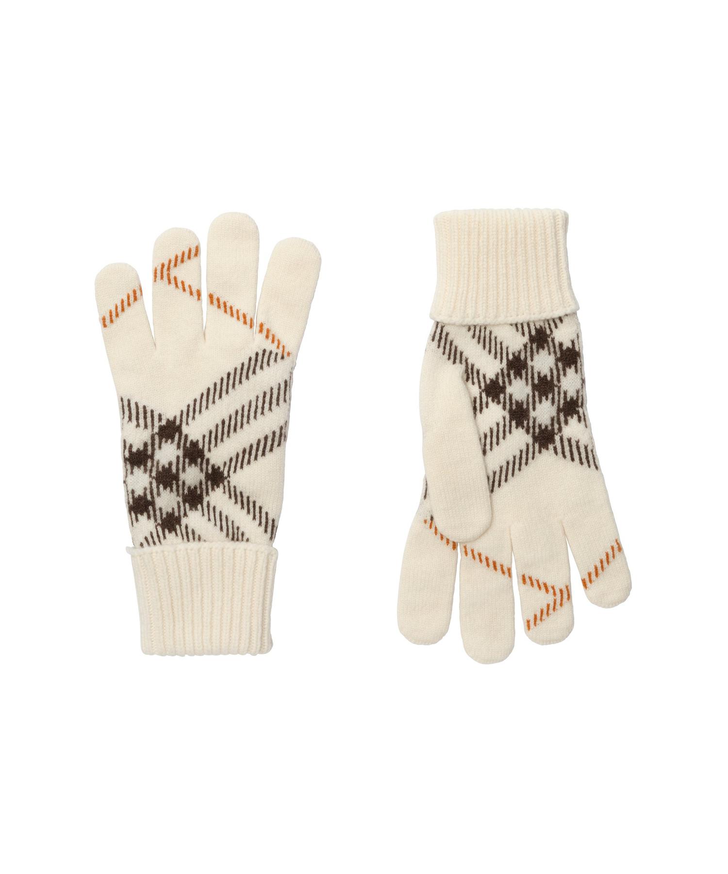チェック カシミアブレンド グローブ(O10824473)｜HANKYU MEN'S / 阪急