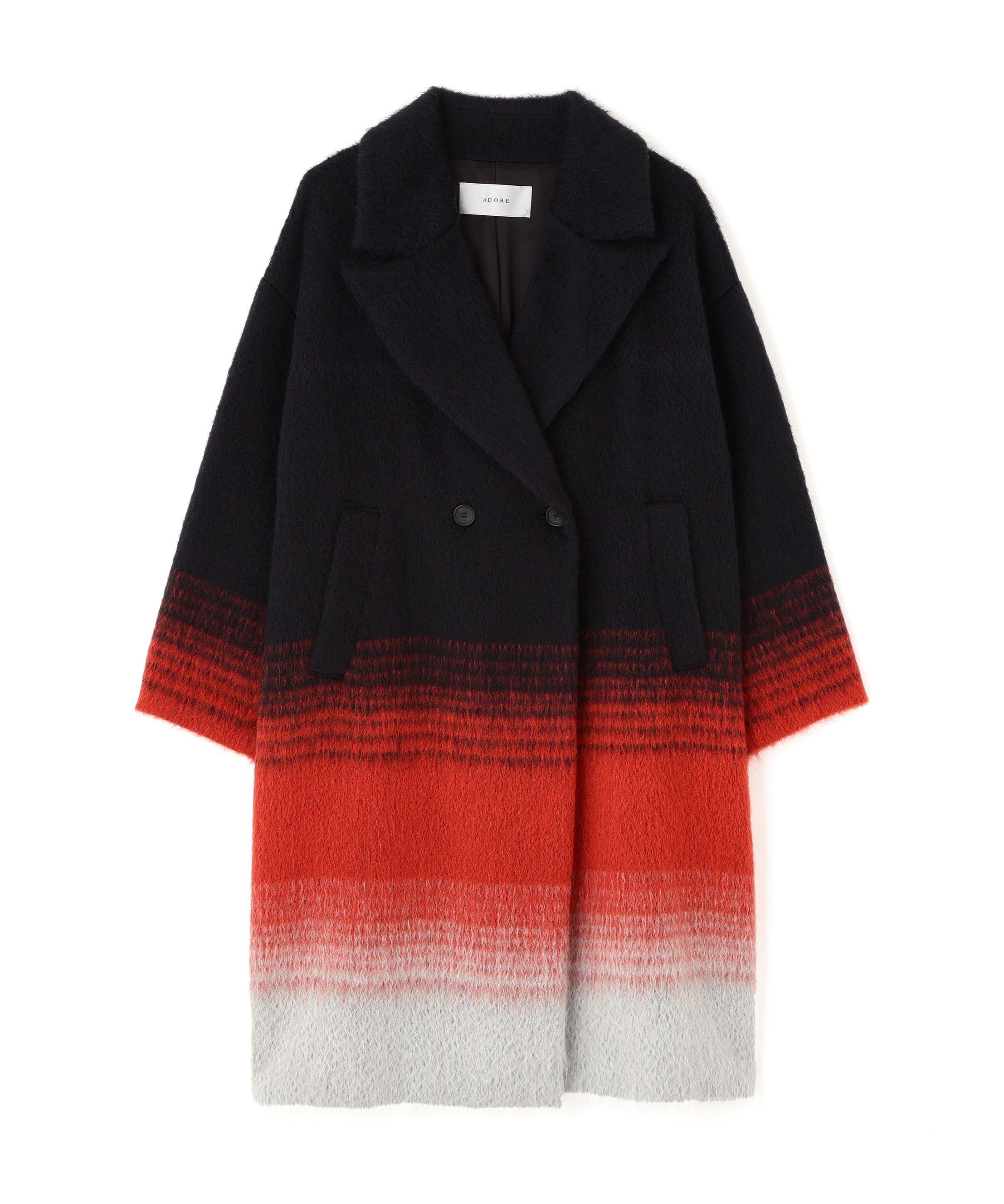 ADORE ◆グラデーションシャギーコート ブラック 38 ADORE ◆グラデーションシャギーコート ブラック 38