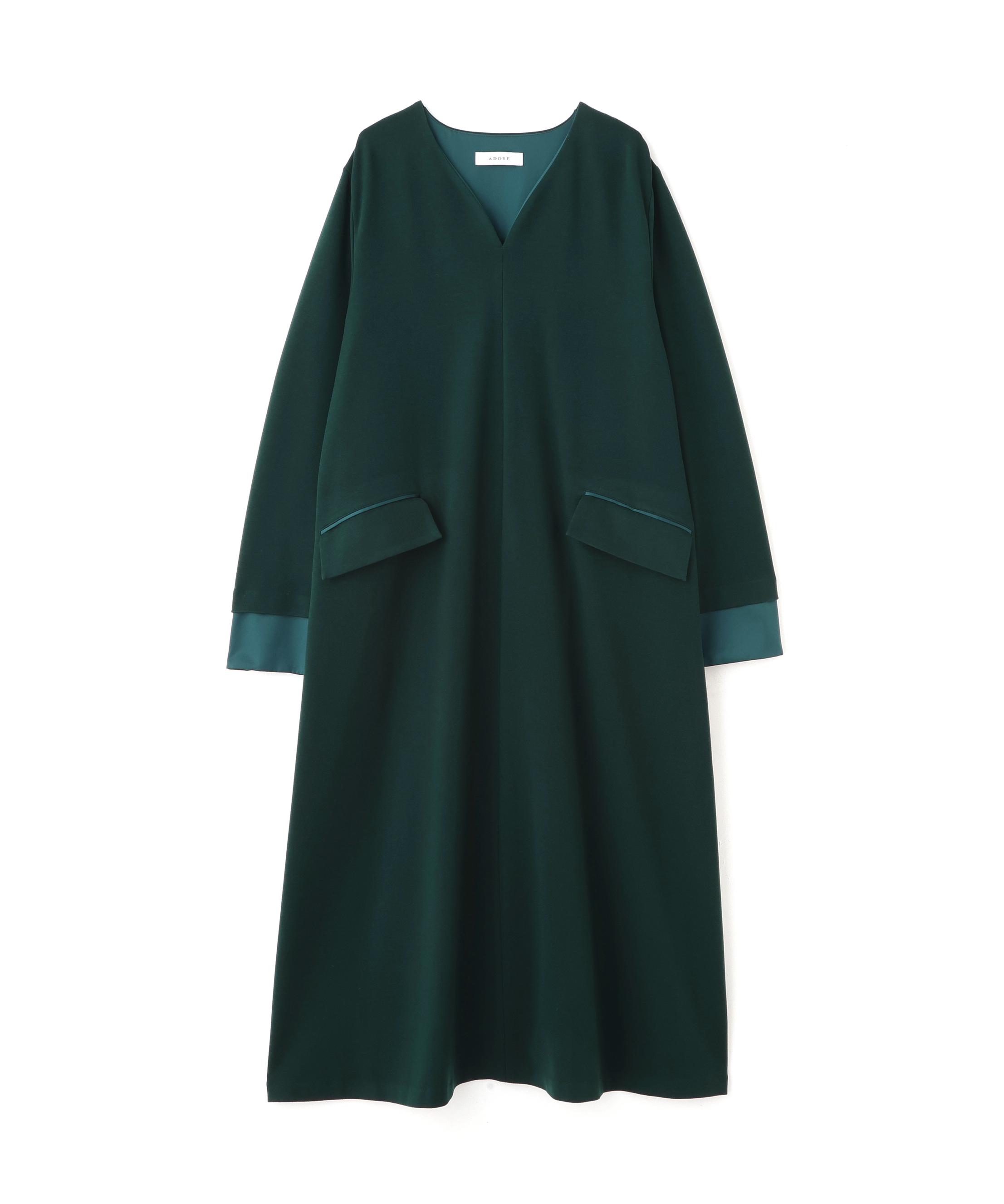 ADORE ◆ストレッチポンチワンピース グリーン 38 ADORE ◆ストレッチポンチワンピース グリーン 38
