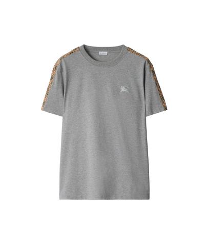 チェックトリム コットンTシャツ