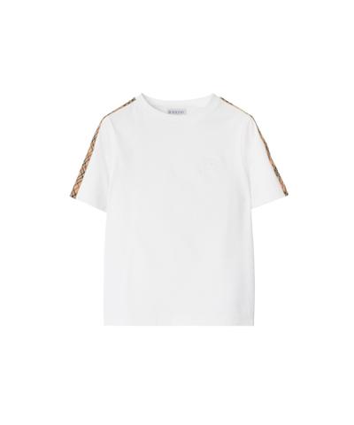 チェックトリム コットンTシャツ