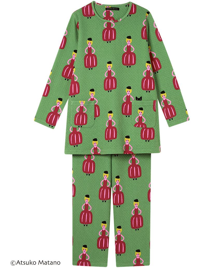 ATSUKOMATANO パジャマ（ＨＤＷ４０６） グリーン M