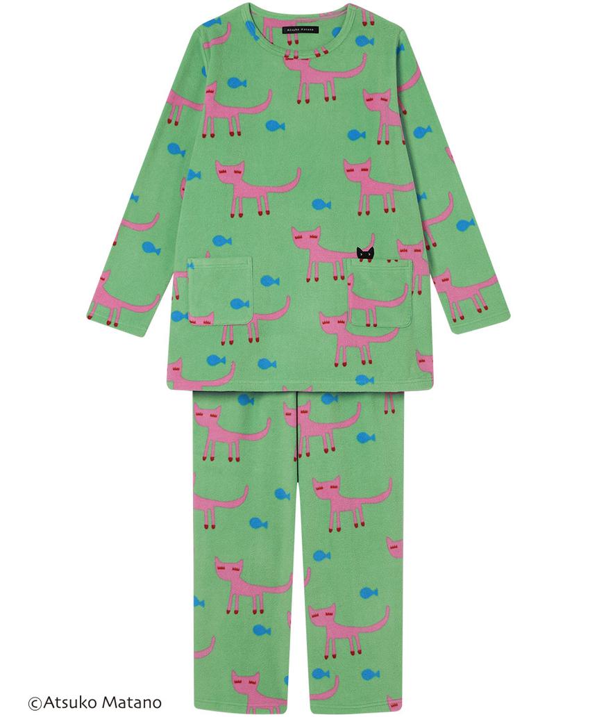 ATSUKOMATANO パジャマ(HDW407) グリーン M ATSUKOMATANO パジャマ(HDW407) グリーン M