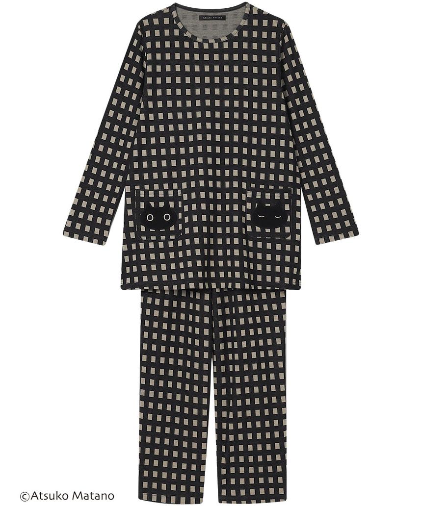 ATSUKOMATANO パジャマ(HDW523) ブラック L(LXX) ATSUKOMATANO パジャマ(HDW523) ブラック L(LXX)