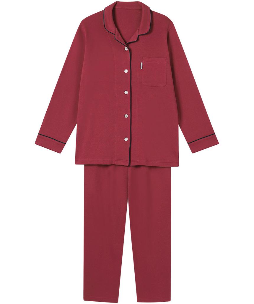 WACOAL睡眠科学 パジャマ(YDW450) レッド L(LXZ) WACOAL睡眠科学 パジャマ(YDW450) レッド L(LXZ)
