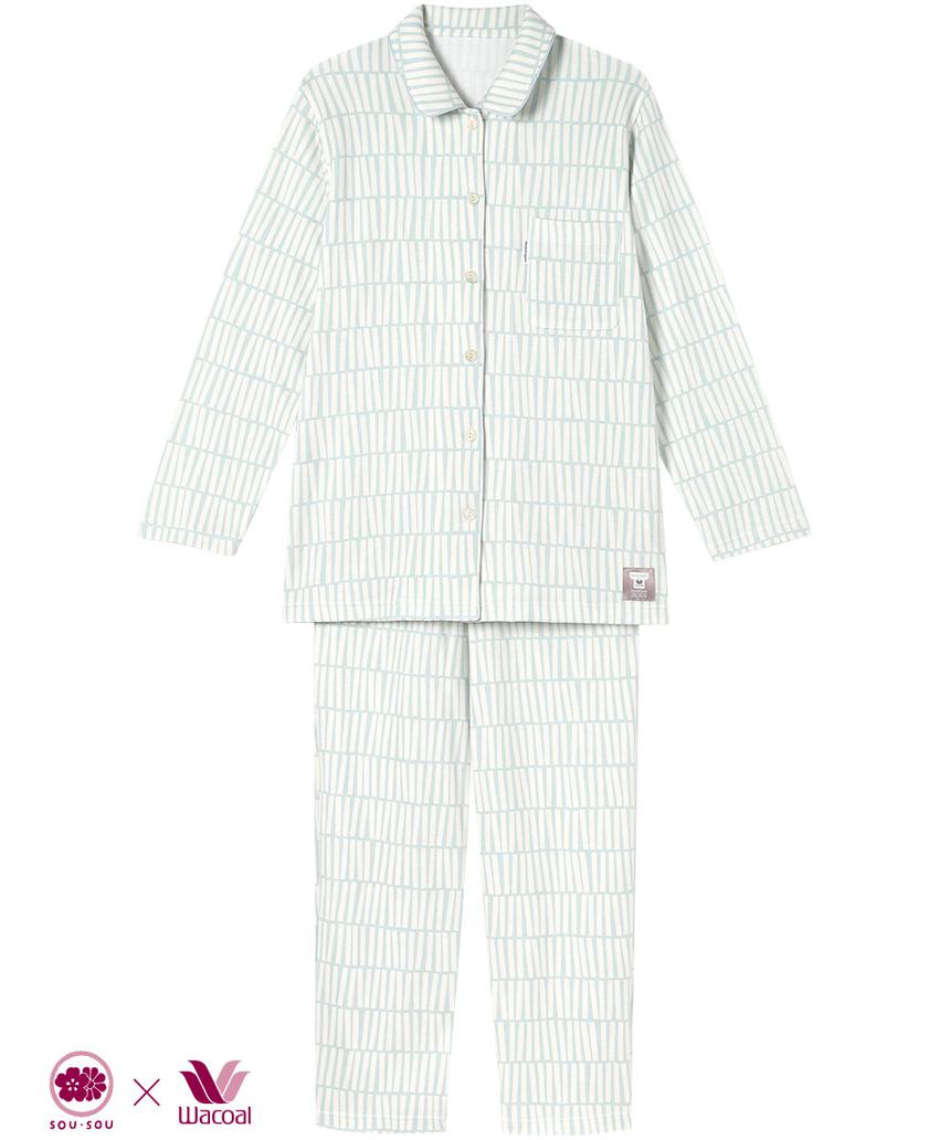 WACOAL睡眠科学 パジャマ(YDW480) グリーン L(L2R) WACOAL睡眠科学 パジャマ(YDW480) グリーン L(L2R)