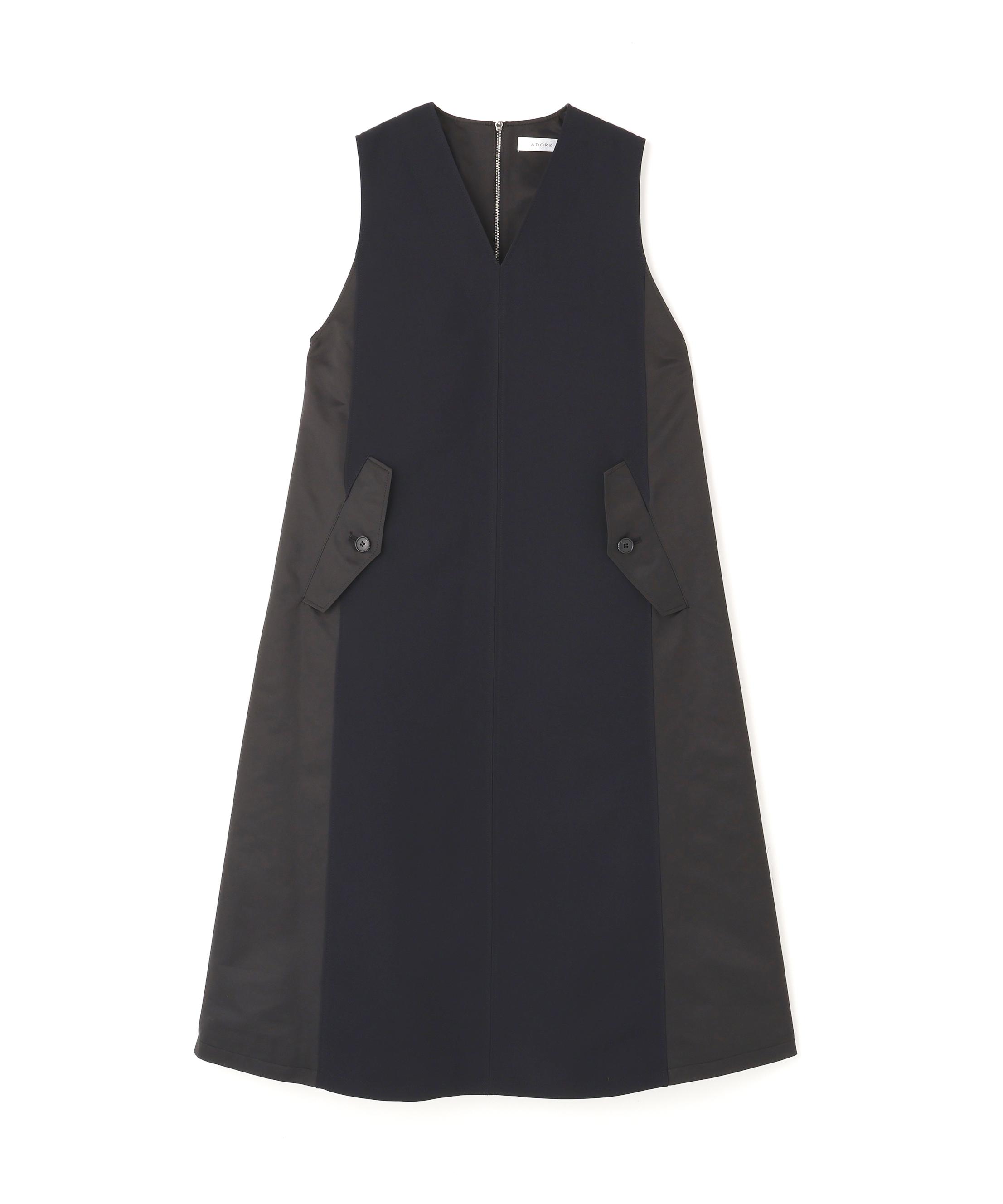 ADORE ◆トリプルクロスワンピース ブラック 38 ADORE ◆トリプルクロスワンピース ブラック 38