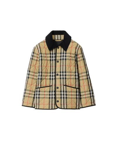 チェック キルティング ナイロン バーンジャケット