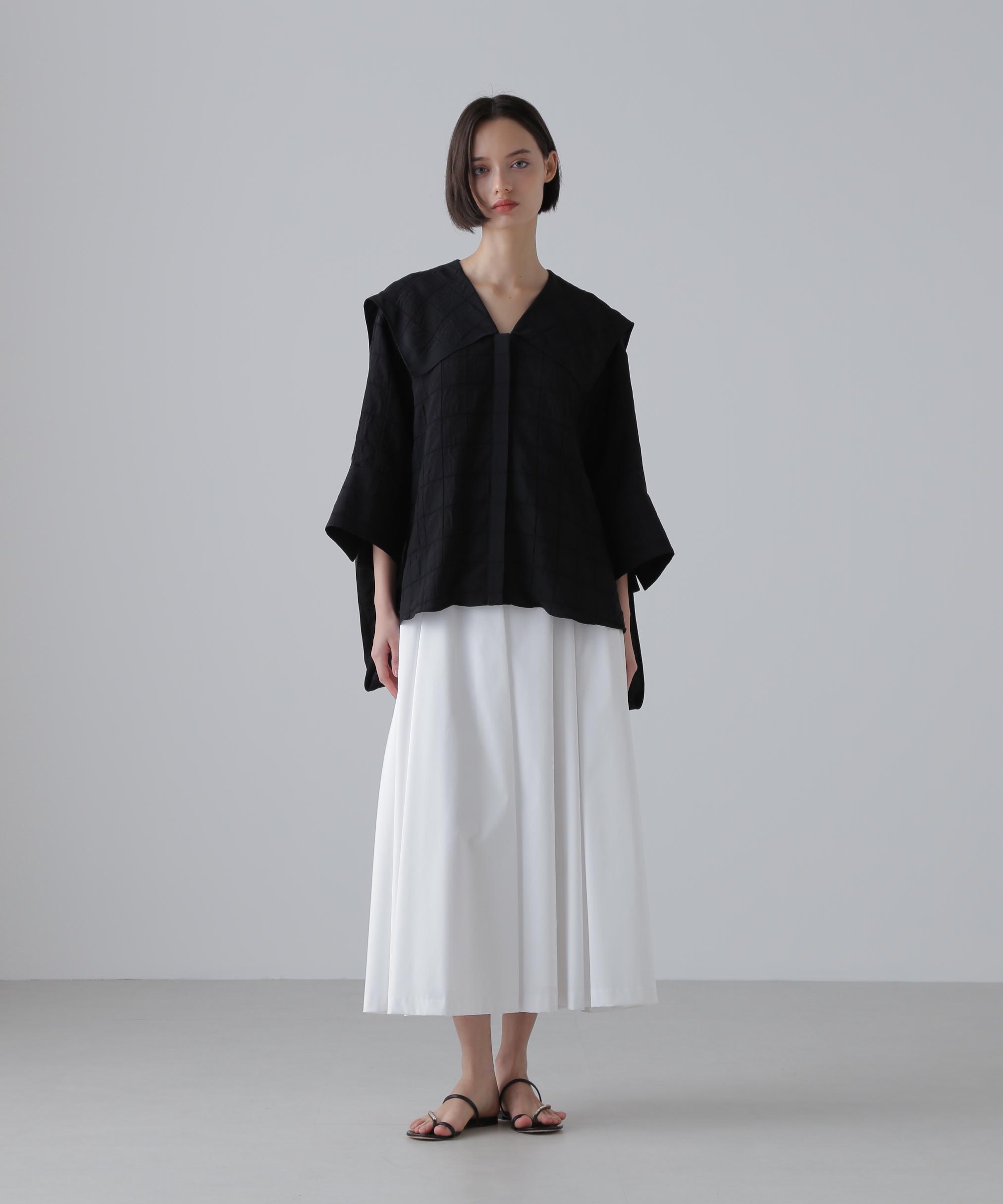 【美品】25年製 ADORE クリアコットンタックフレアスカート　ブラック　38 美品】25年製 ADORE クリアコットンタックフレアスカート ブラック 38