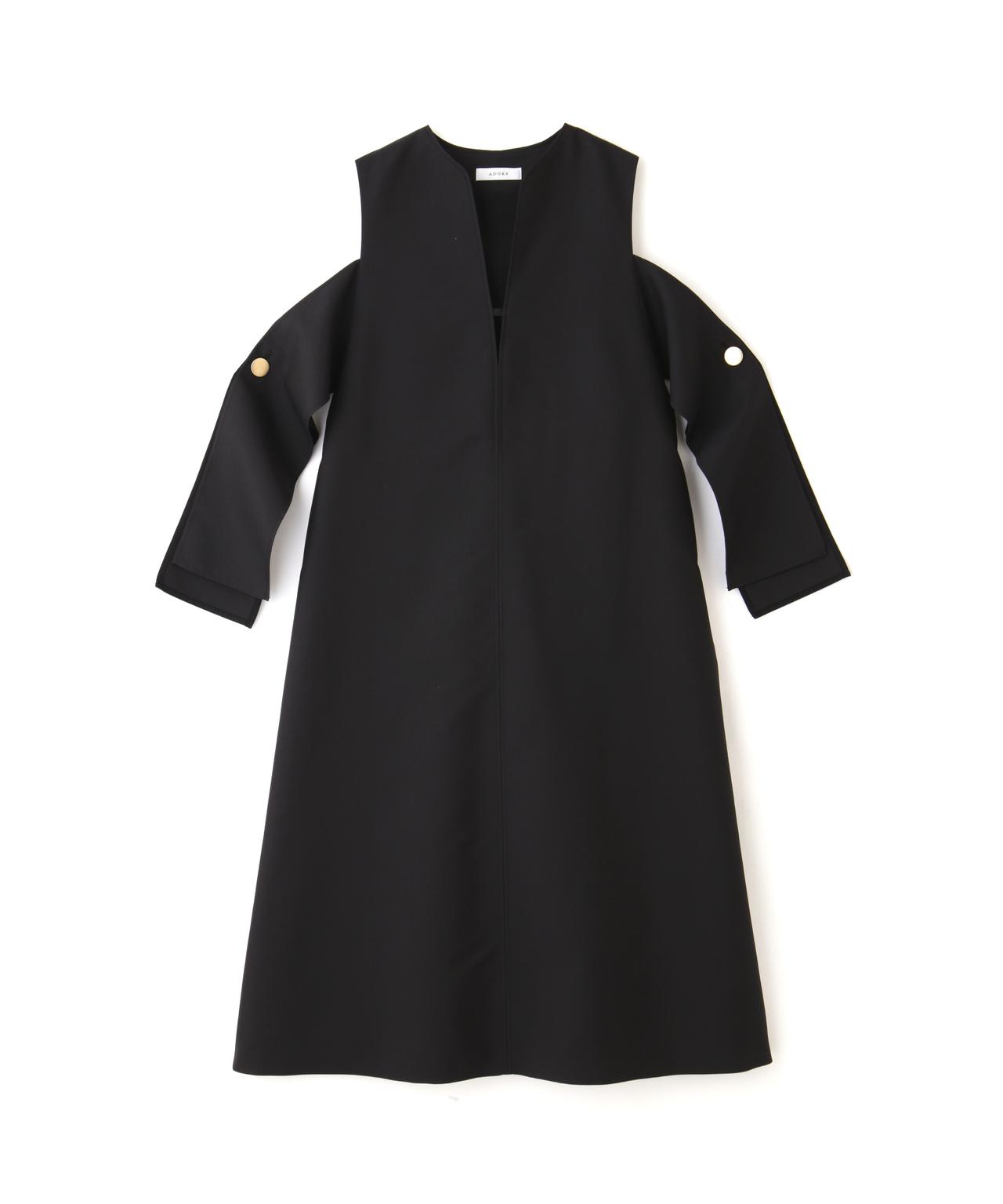 ADORE ダブルコットンワンピース ブラック 38 ADORE ダブルコットンワンピース ブラック 38