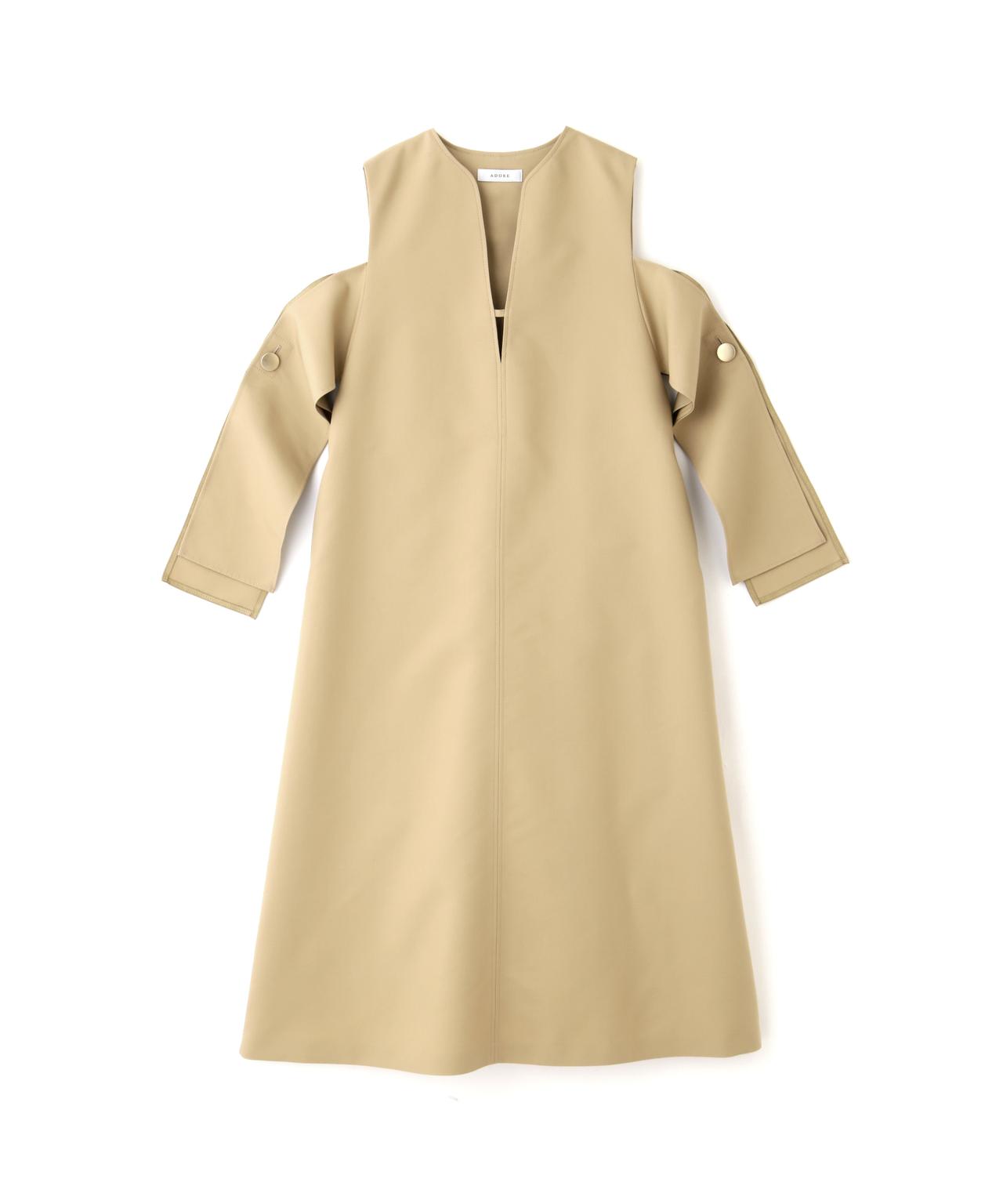 美品♥ADORE アドーア ワンピース ベージュ KIMONOTバックサテンワンピース | ADORE（アドーア