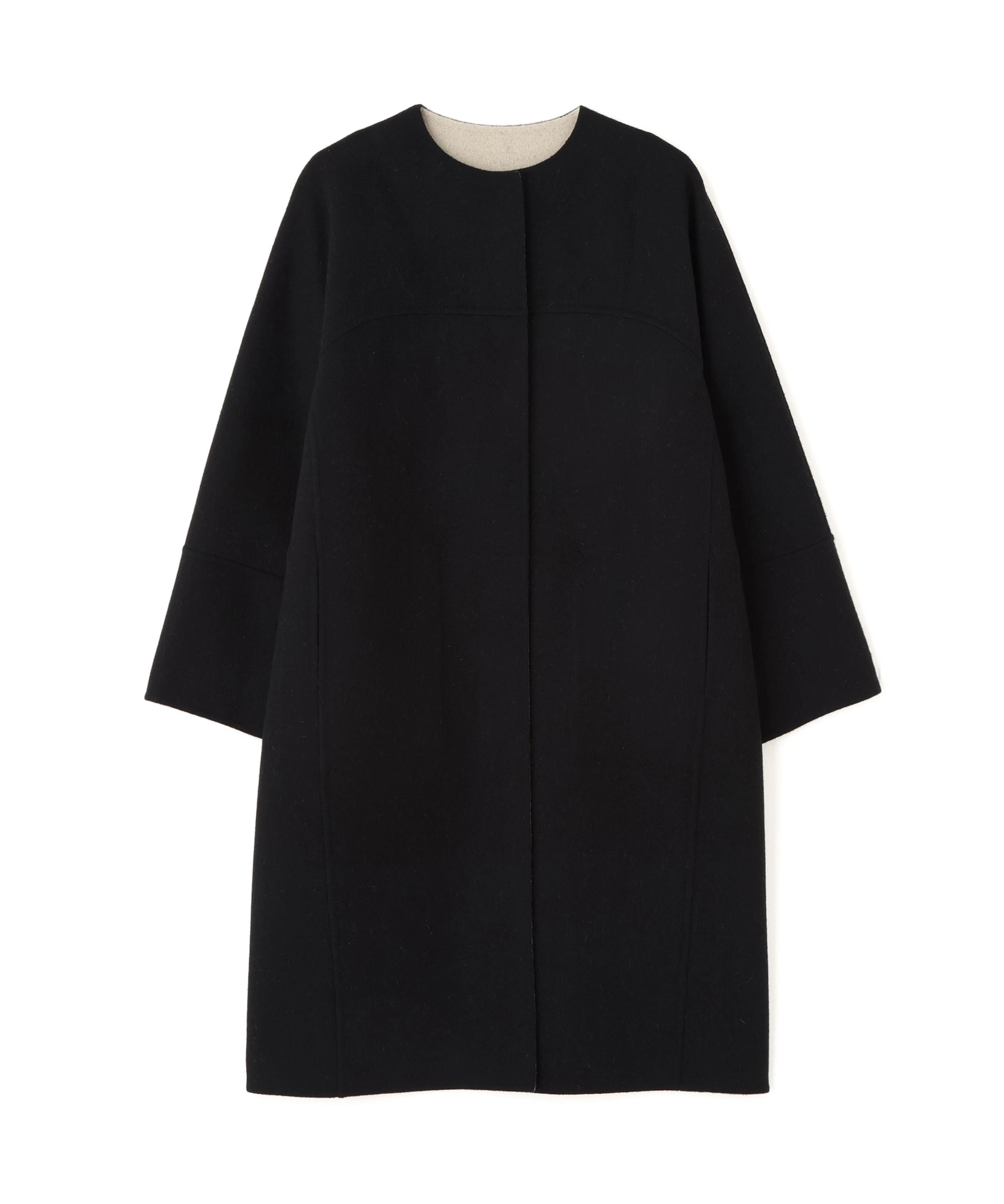 ADORE ◆Ca混2TONEリバーコクーンコート ブラック 38 ADORE ◆Ca混2TONEリバーコクーンコート ブラック 38