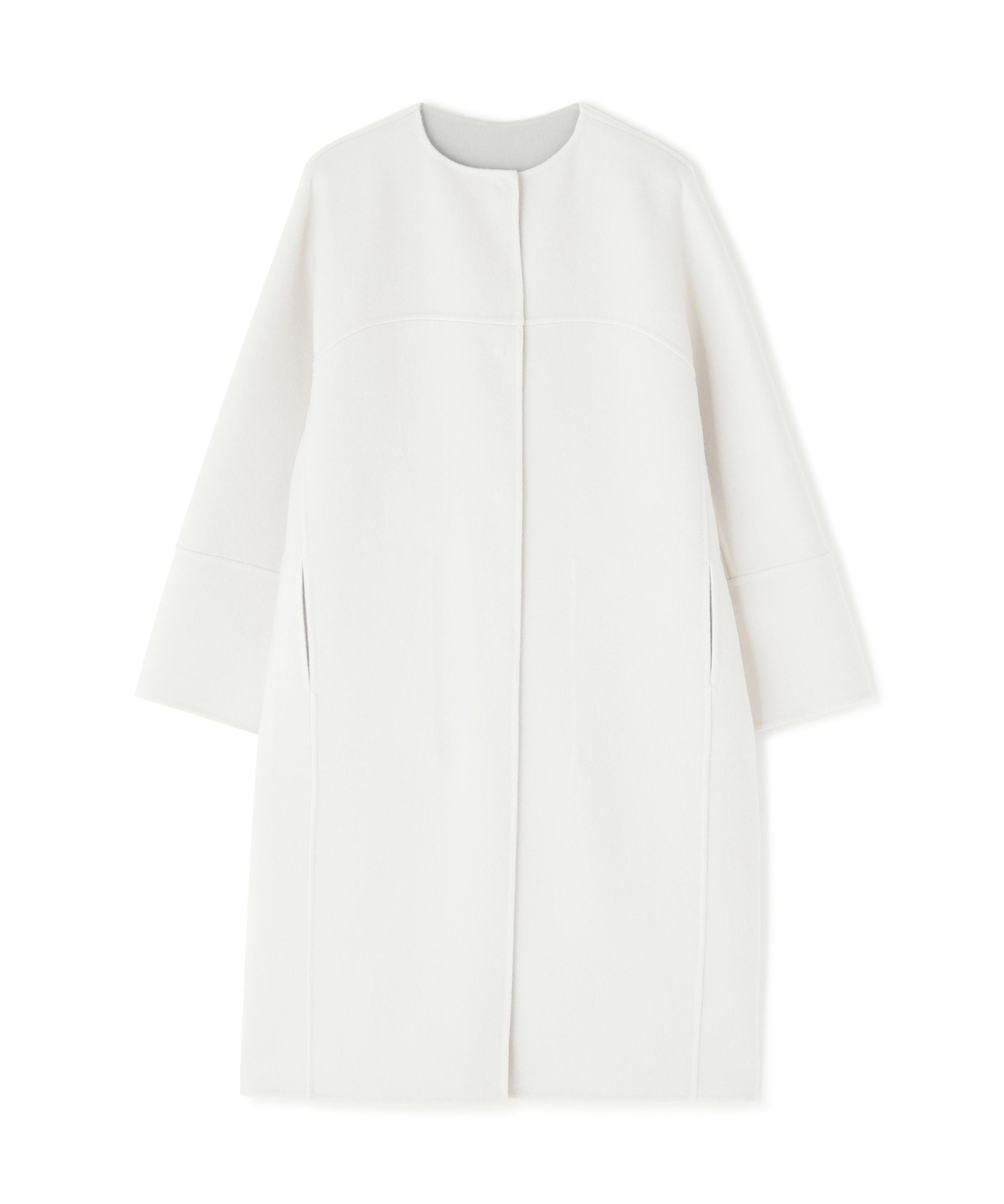 ADORE ◆Ｃａ混２ＴＯＮＥリバーコクーンコート ホワイト ３８