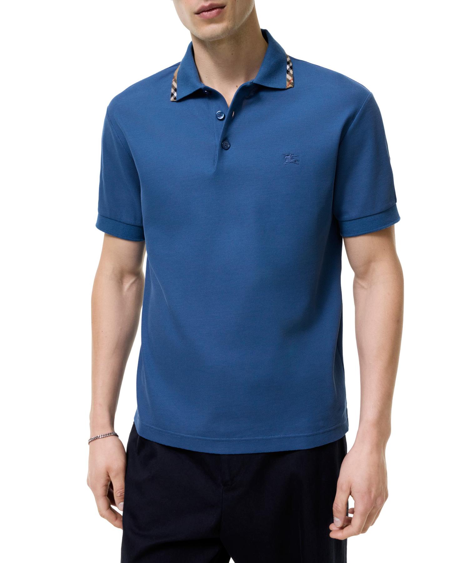 チェックトリム コットンポロシャツ(O10785762)｜HANKYU MEN'S / 阪急