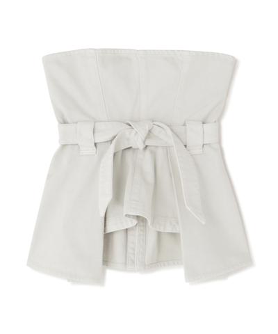 ◆デニムビスチェ　ホワイト