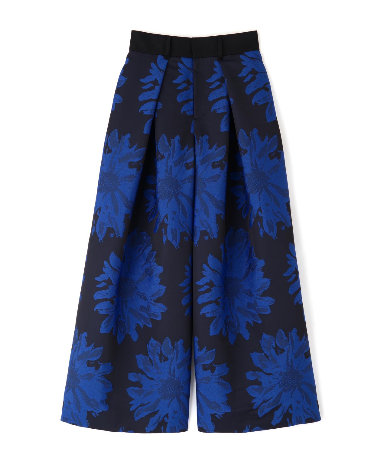 ADORE ◆ボタニカルジャガードパンツ ブルー ３８