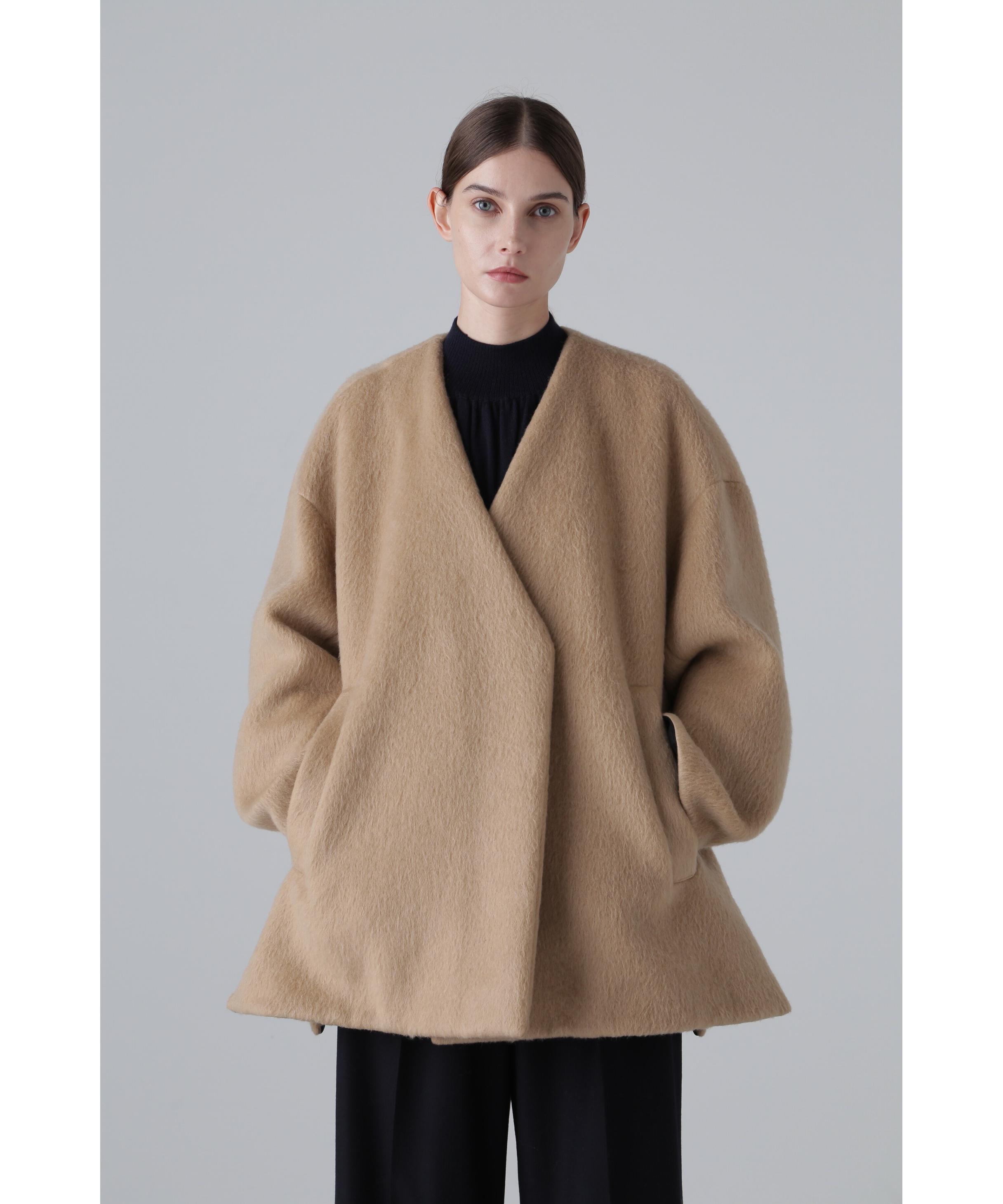 ADORE　ウールシャギーコクーンコート　グレー　38 ADOREウールシャギーコクーンコートグレー38