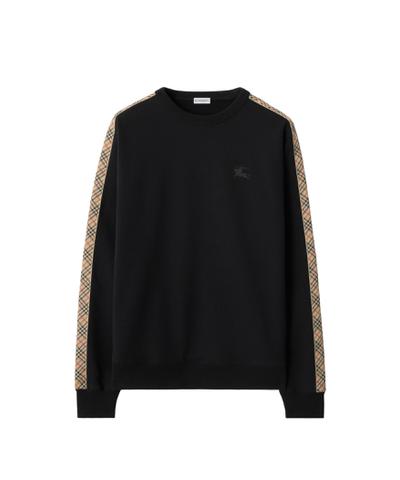 チェックトリム コットンスウェット