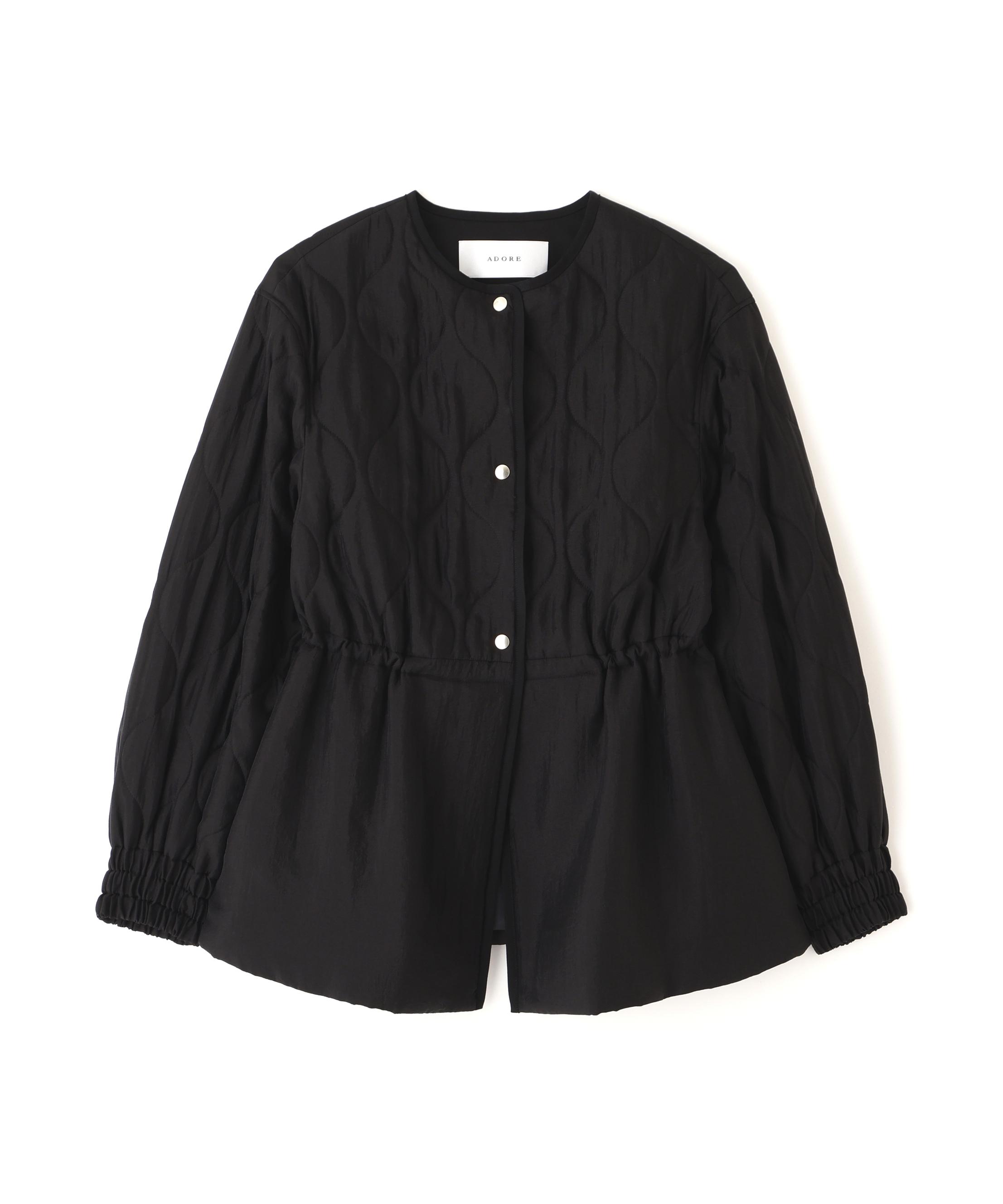 ADORE ◆シアーキルティングコート ブラック 38 ADORE ◆シアーキルティングコート ブラック 38