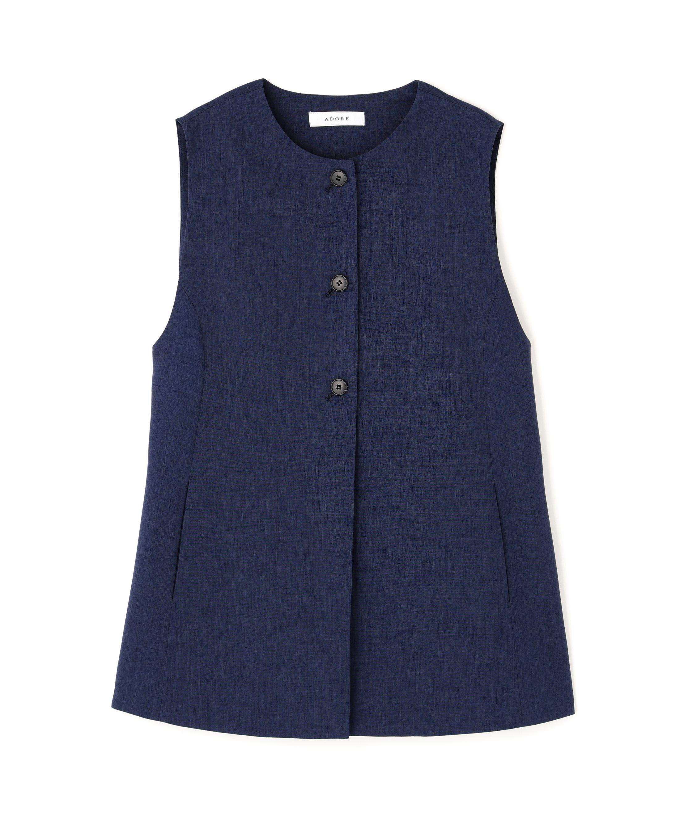 ADORE ファンクショナルドライクロスブラウス ネイビー 38 ADORE ファンクショナルドライクロスブラウス ネイビー 38