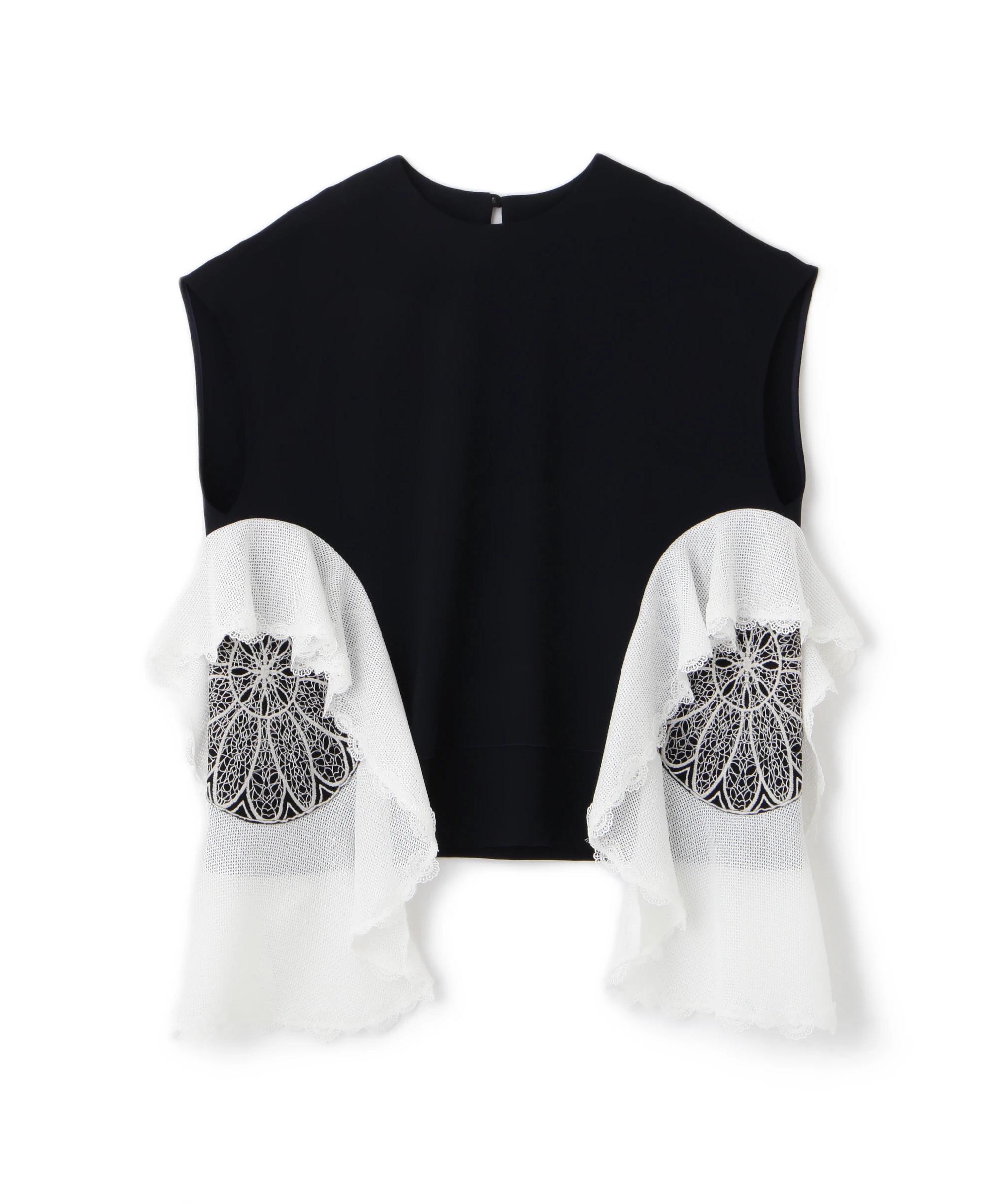 ADORE クロシェドッキングブラウス ネイビー 38 ADORE クロシェドッキングブラウス ネイビー 38