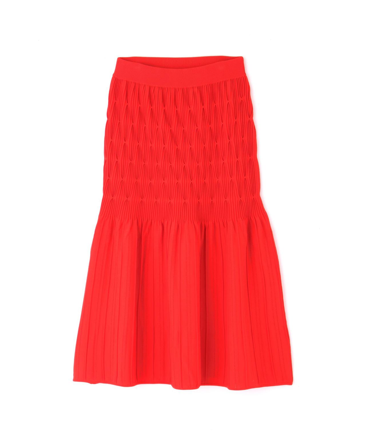ADORE ジオメトリックニットスカート レッド 38 ADORE ジオメトリックニットスカート レッド 38