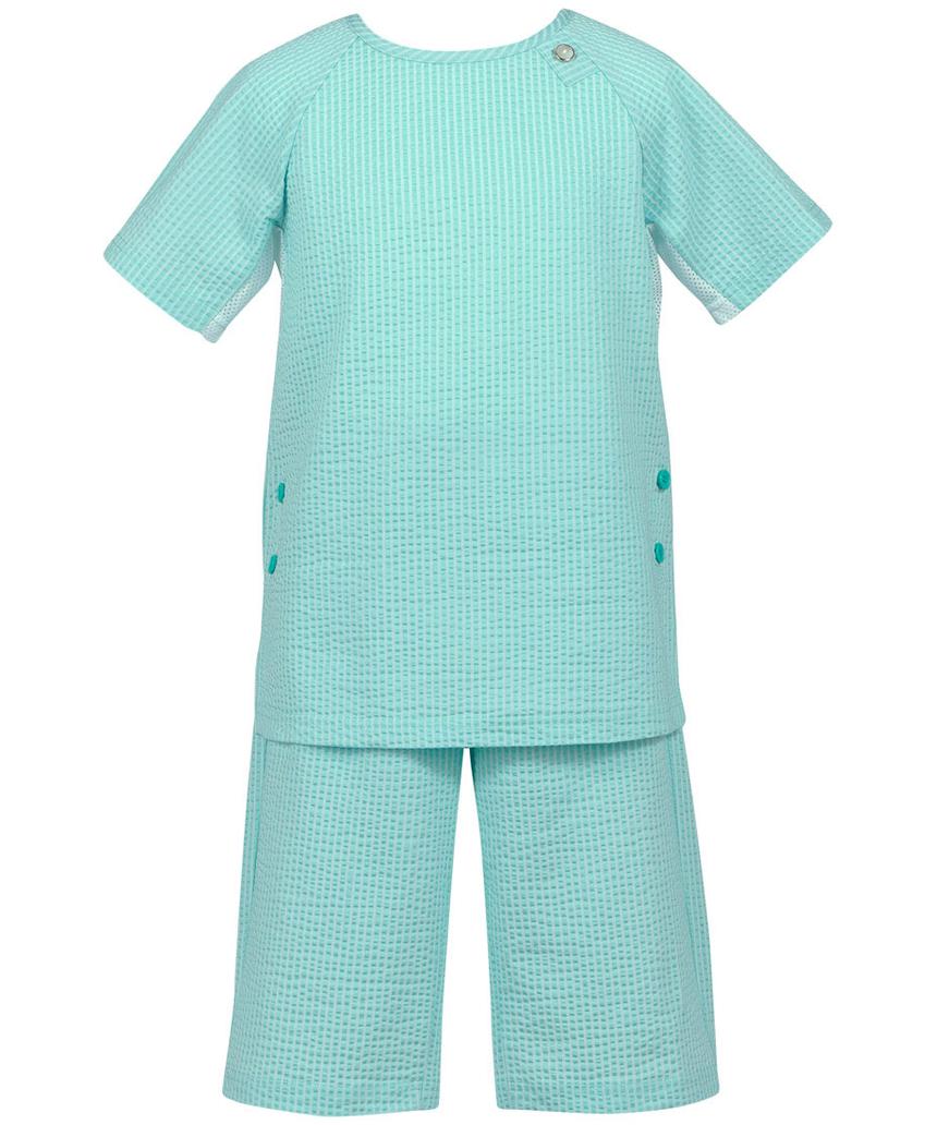 WACOALKIDS 男女児兼用パジャマ(CTT411) ターコイズブルー 6 WACOALKIDS 男女児兼用パジャマ(CTT411) ターコイズブルー 6