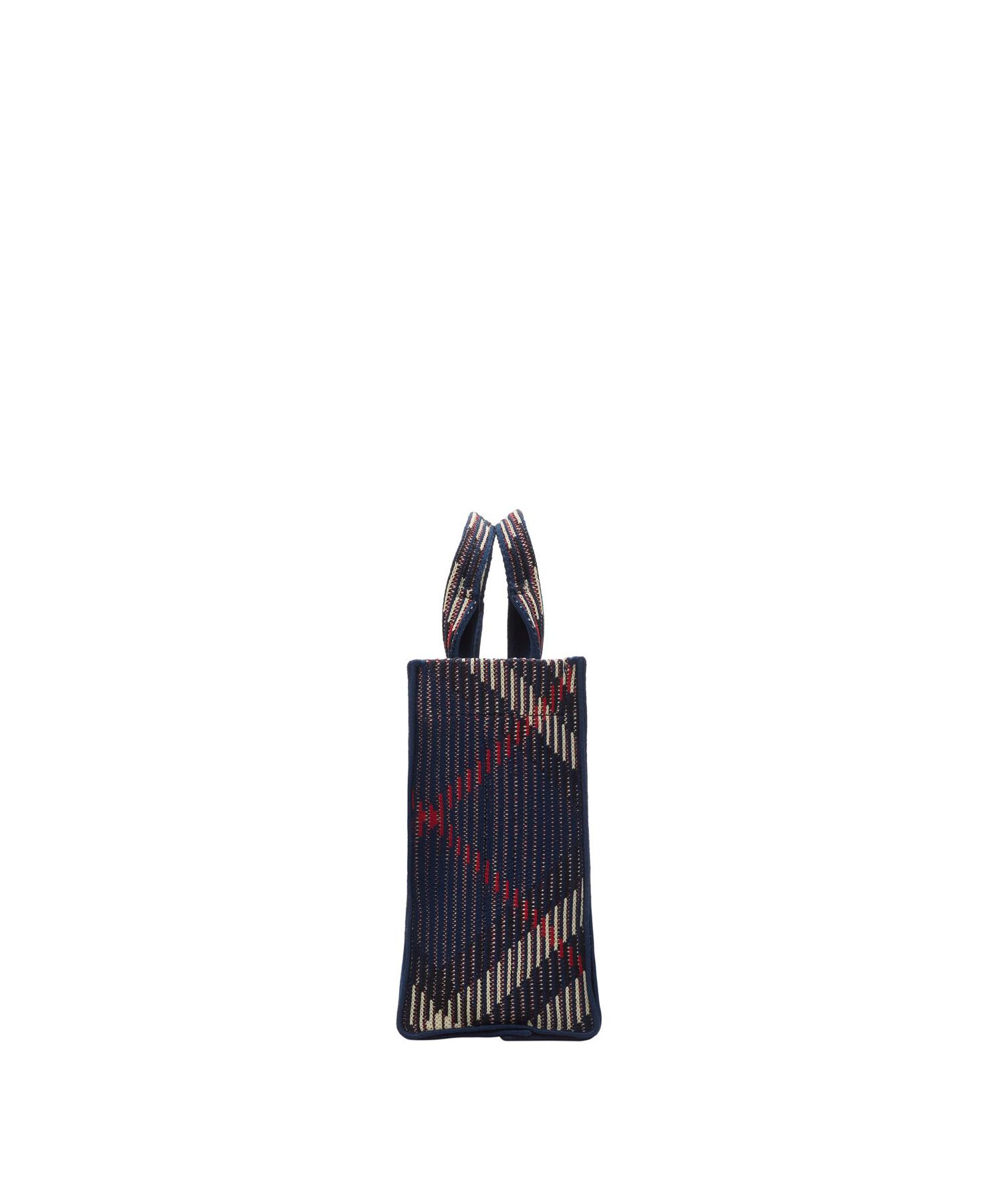 正規店買付【Burberry】チェック柄 ミニ ニット トートバッグ ミニ チェック ニットトート (ライケン) - ウィメンズ
