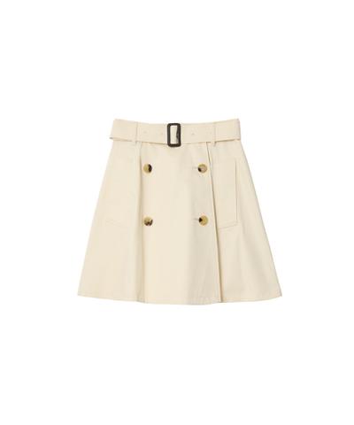 ギャバジン トレンチ ミニスカート