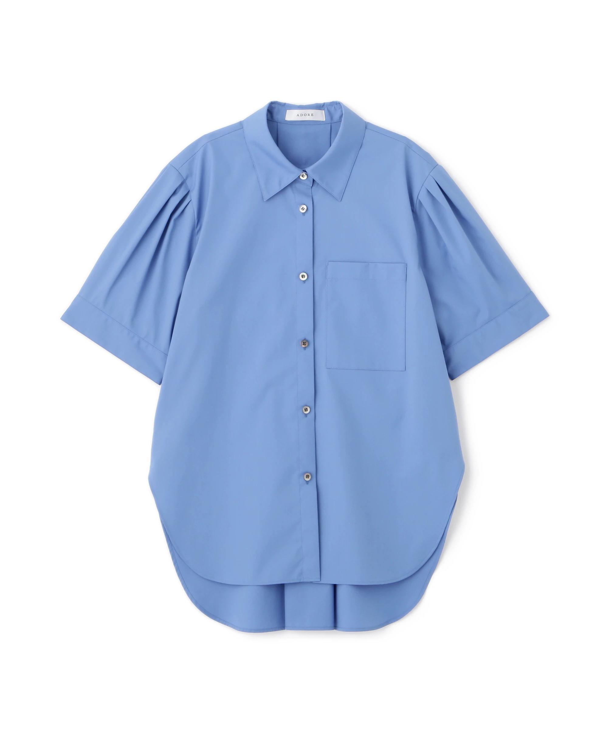 ADORE クリアコットンブラウス ブルー 38 ADORE クリアコットンブラウス ブルー 38