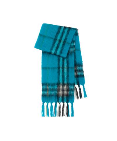 チェック モヘアウール スカーフ