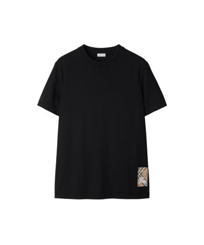 チェックラベル コットンTシャツ