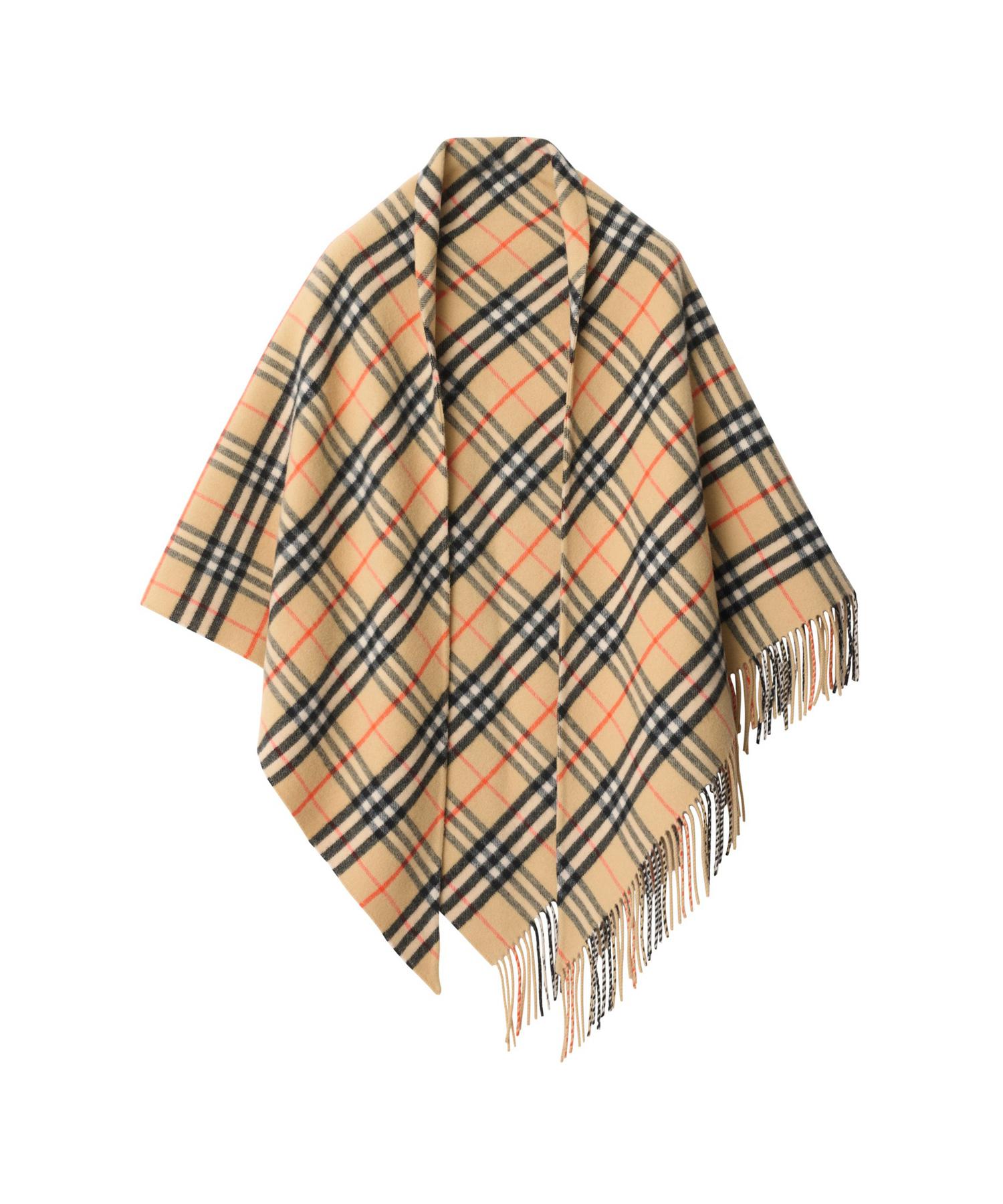 【送料無料】希少！BURBERRY ノヴァチェック ウール カシミアケープ チェック ウールカシミア ケープ(O10712730)｜阪急百貨店公式通販