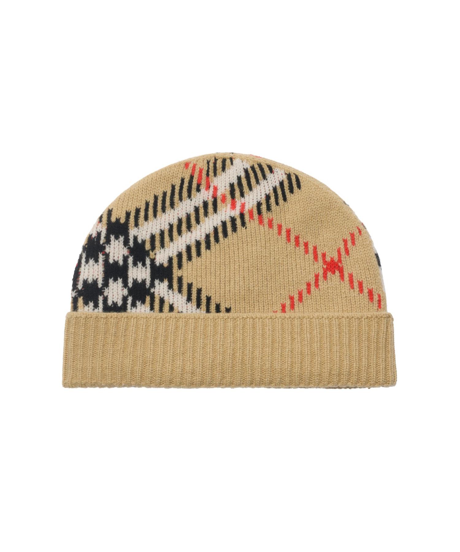 チェック カシミアブレンド ビーニー(O10810203)｜HANKYU MEN'S / 阪急