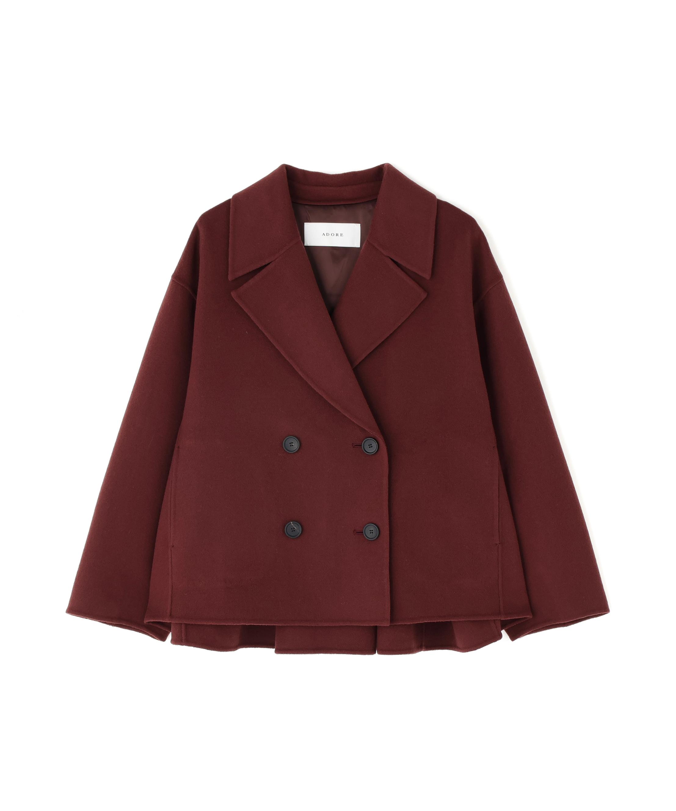 ADORE ソリッドウールリバージャケット パープル 38 ADORE ソリッドウールリバージャケット パープル 38