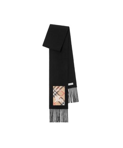 チェックラベル カシミアスカーフ