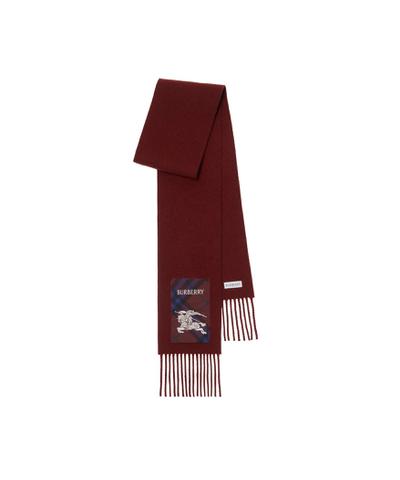 チェックラベル カシミアスカーフ