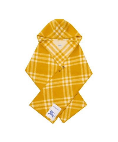 チェック ウール フーデッドスカーフ