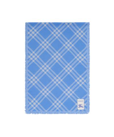 ワイド チェック ウールシルクスカーフ