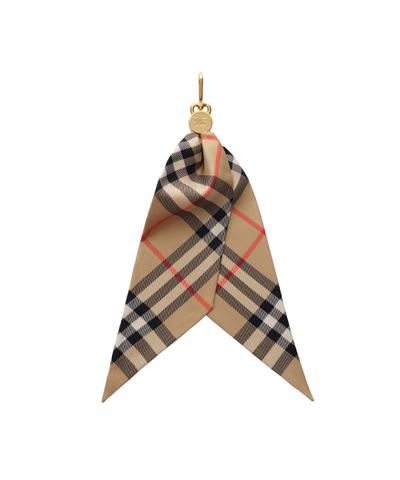 チェック シルクスカーフ チャーム