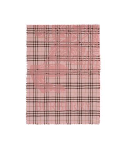 ワイド EKD チェック ウールシルクスカーフ