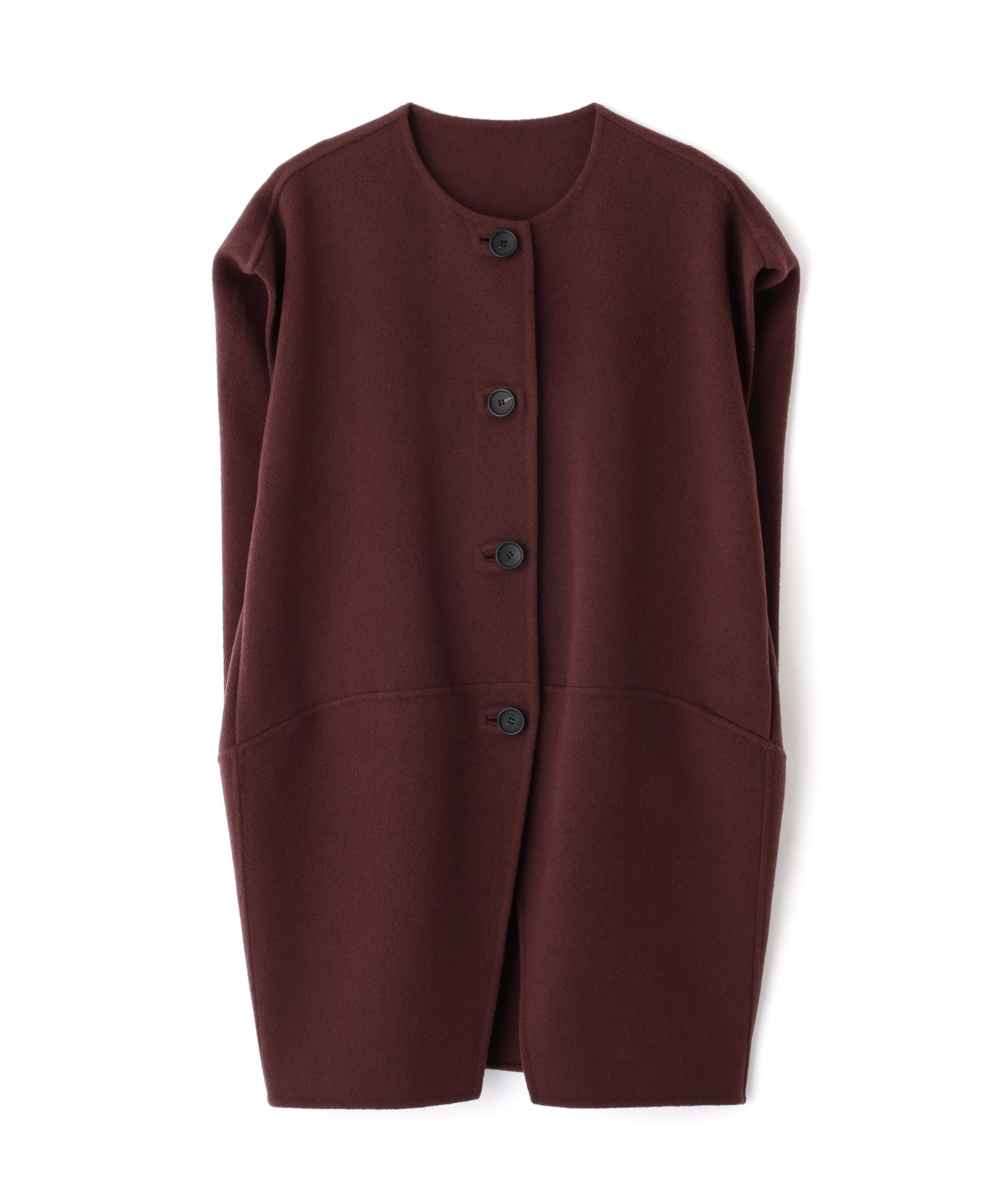 ADORE ソリッドウールリバーノーカラージレ パープル 38 ADORE ソリッドウールリバーノーカラージレ パープル 38